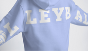 Volleyball Vibes Hoodie - Iced Blue - Free Priority Shipping for Christmas Delivery